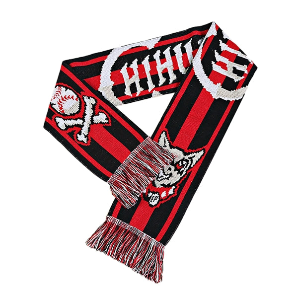 Acrylic Knitted Stadium Sports Scarf With Fringe