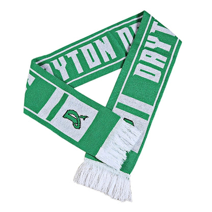 Acrylic Knitted Stadium Sports Scarf With Fringe