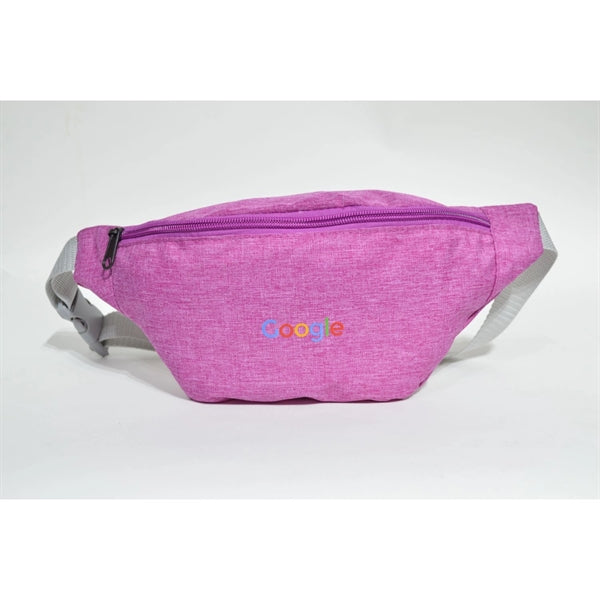 Waterproof 13"W x 6"H Heathered Fanny Packs w/ 1 Zipper