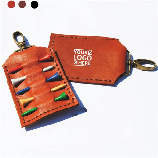 Leather Golf TEE Bag(With 5pcs  tee)