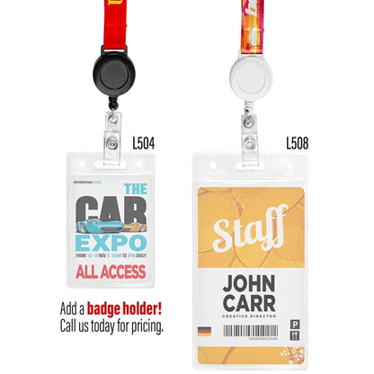5/8" LA-460 Sublimation Lanyard w/Retractable Badge Holder