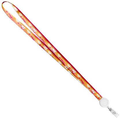 5/8" LA-460 Sublimation Lanyard w/Retractable Badge Holder