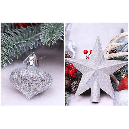 Christmas Ornaments Plating Ball Tree Top Star 18pcs