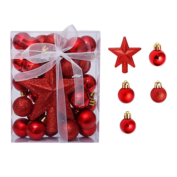30 Christmas Ball Tree Top Star Gift Box Set