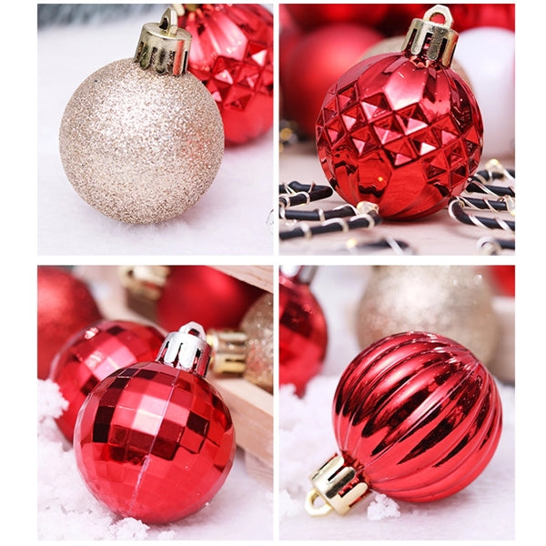 Set Of 24 Multicolor Special-Shaped Christmas Balls