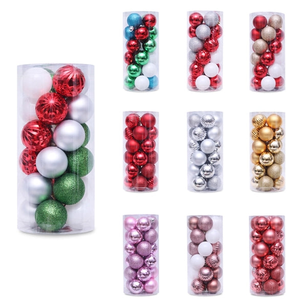 Set Of 24 Multicolor Special-Shaped Christmas Balls