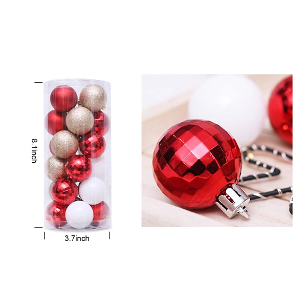 Set Of 24 Multicolor Special-Shaped Christmas Balls