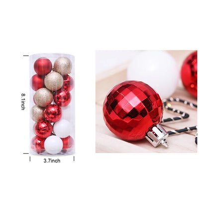 Set Of 24 Multicolor Special-Shaped Christmas Balls