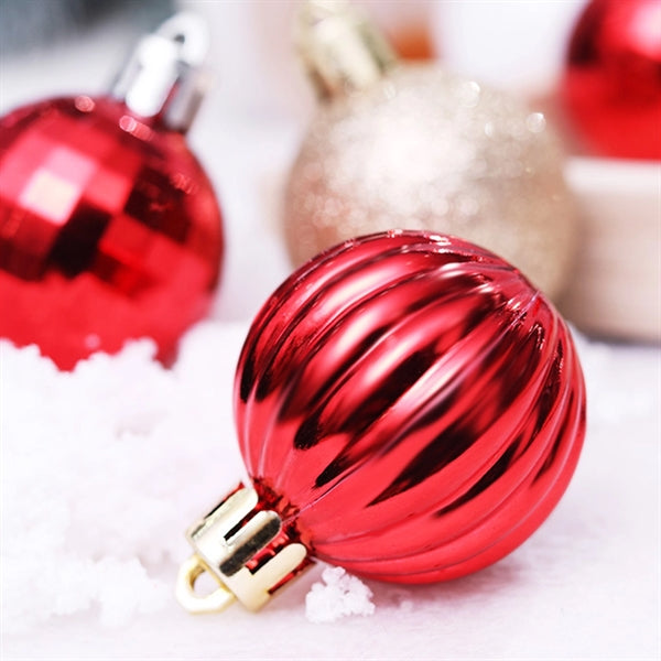 Set Of 24 Multicolor Special-Shaped Christmas Balls