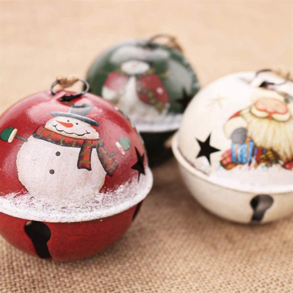 Christmas Tree Ornaments With Burlap Lanyard Bells