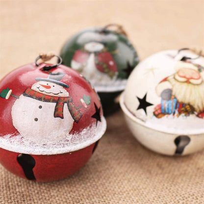 Christmas Tree Ornaments With Burlap Lanyard Bells