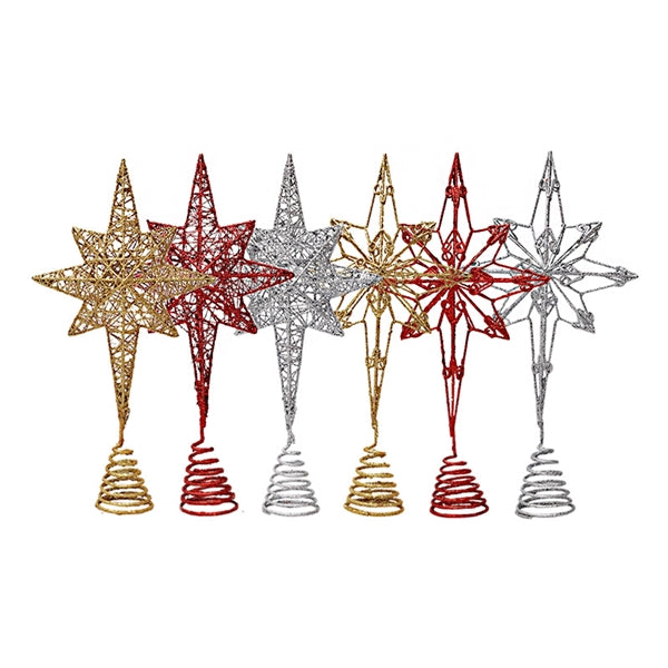 Eight-Pointed Christmas Tree Top Star Hollow Decoration