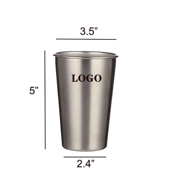16 oz. Stainless Steel Pint Cups