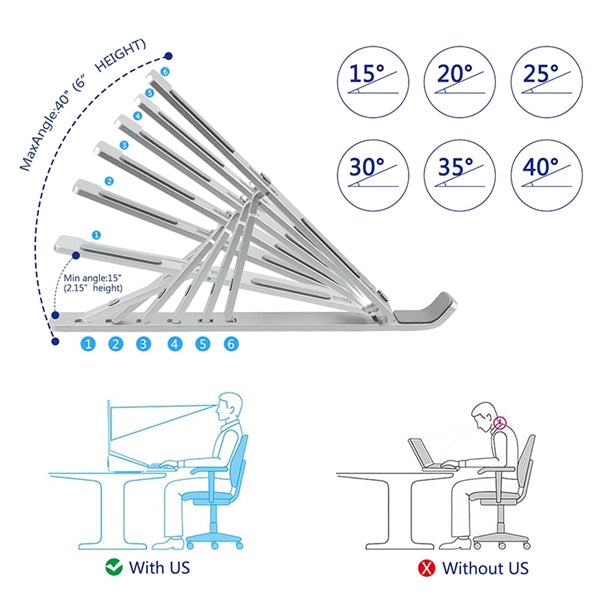 Adjustable Aluminum Laptop Computer Stand