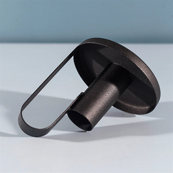 Black Wrought Iron Candle Base With Handle