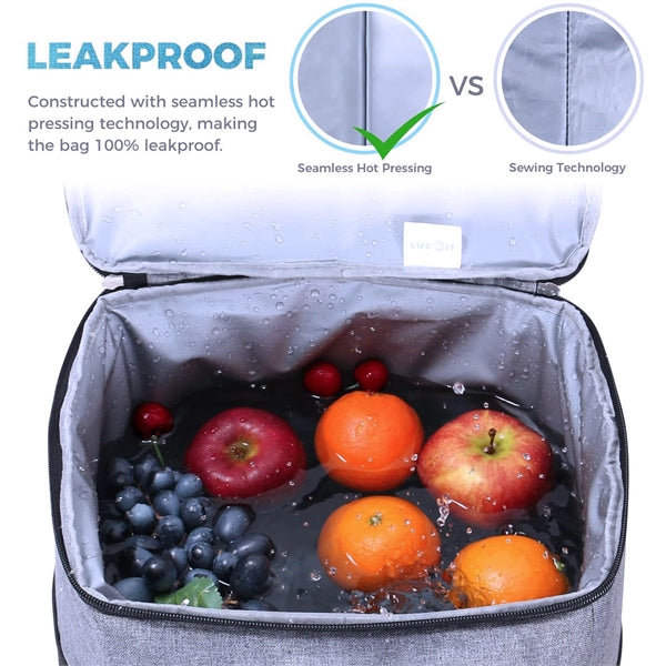 15L Large Lunch Bag Leakproof Soft Cooler