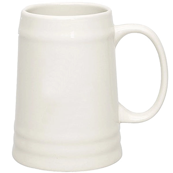 20 oz. Ceramic Dishwasher-Safe Stein Beer Mug w/ Handle