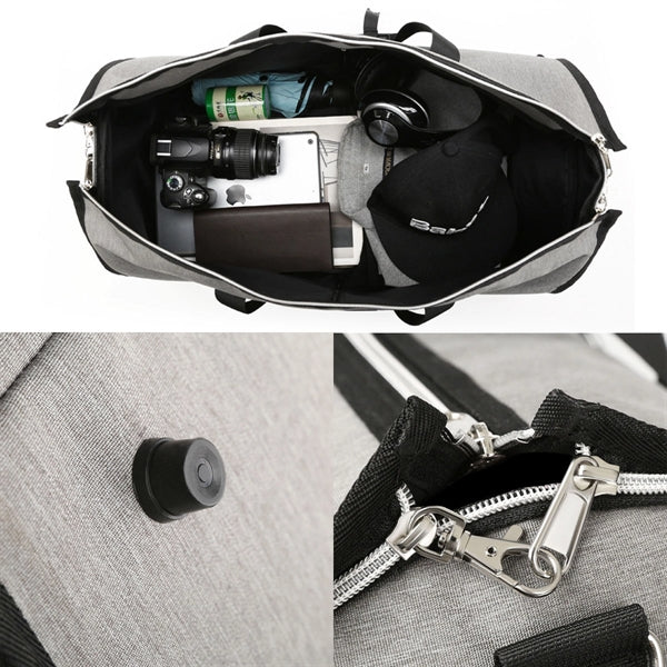 Smart Duffle Bag with Shoes Compartment, Travel & Gym Bag.