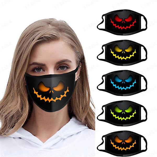 Skull Print Halloween Mask Can Be Washed