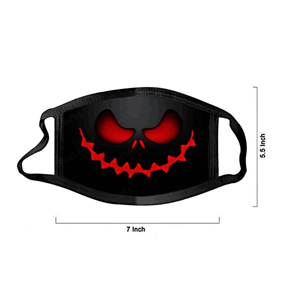 Skull Print Halloween Mask Can Be Washed