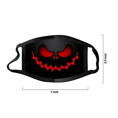 Skull Print Halloween Mask Can Be Washed