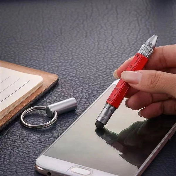 6 In 1 Multitool Screwdriver Pen with Ruler Key Ring