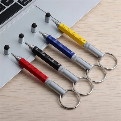 6 In 1 Multitool Screwdriver Pen with Ruler Key Ring