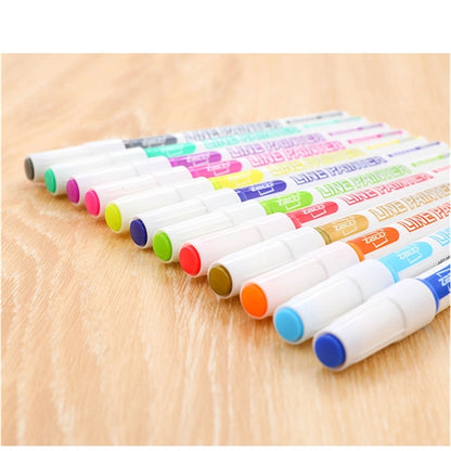 12 Colors Set Double Line Pen