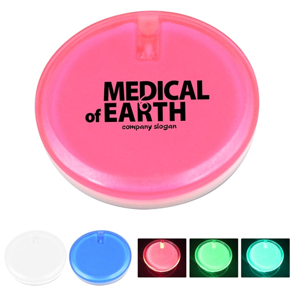 LED Buttons Badge Glowing Pin