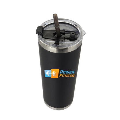 20 oz. Stainless Steel Tumbler with Straw