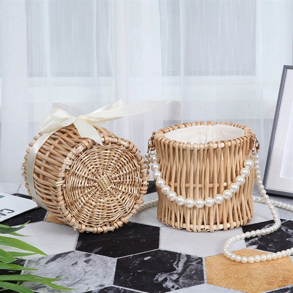 Beach Rattan Straw Bag for Women Basket