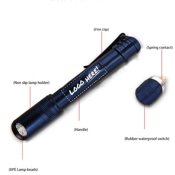 Portable LED light pen type small flashlight