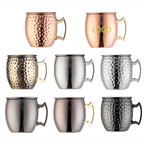 18 Oz. Copper Coated Stainless Steel Moscow Mule Mugs