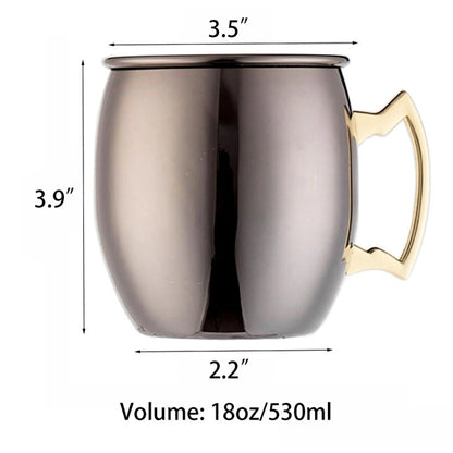 18 Oz. Copper Coated Stainless Steel Moscow Mule Mugs