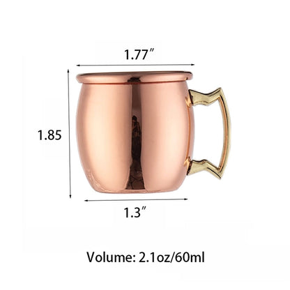 18 Oz. Copper Coated Stainless Steel Moscow Mule Mugs