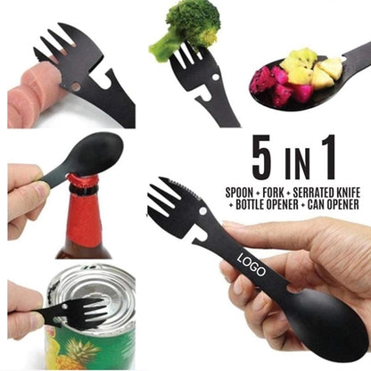 Multi-functional 5 In 1 One Spork Spoon