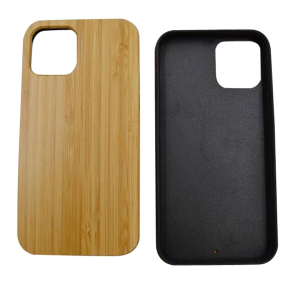 iPhone 12/ and Pro Bamboo Wood Case with TPU Edges