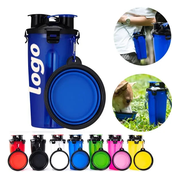 Dog Travel Dispenser Bottles With  Bowl
