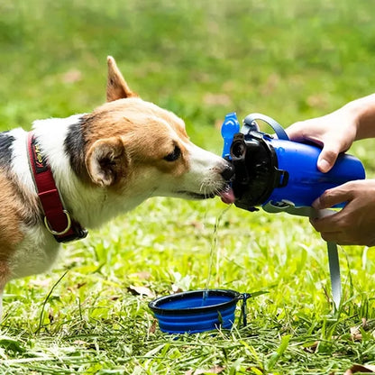 Dog Travel Dispenser Bottles With  Bowl