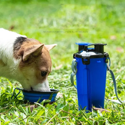 Dog Travel Dispenser Bottles With  Bowl