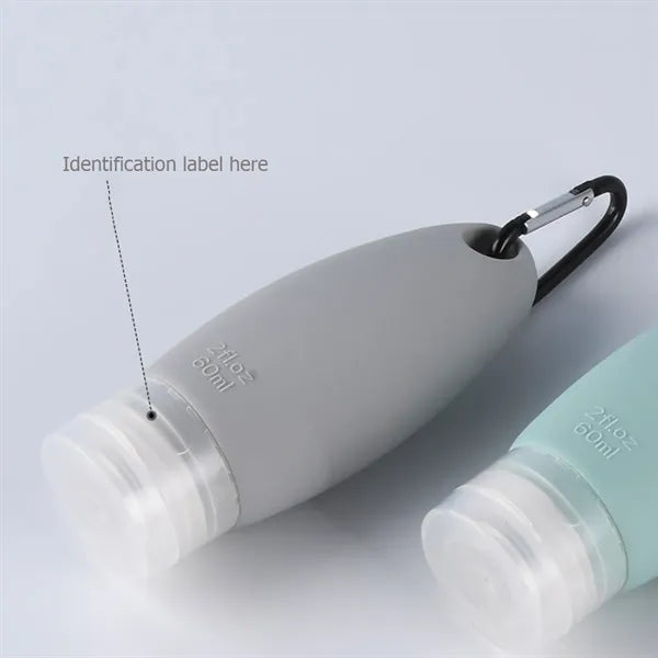 SiliconeTravel Toiletry Bottles  with Carabiner