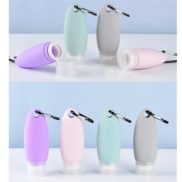 SiliconeTravel Toiletry Bottles  with Carabiner