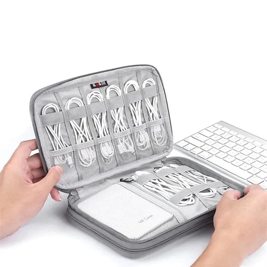 Double Layer Electronic Accessories Organizer