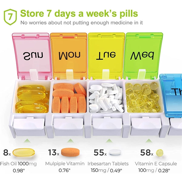 Travel 7 Day Pill Box Case