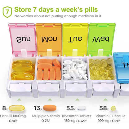 Travel 7 Day Pill Box Case