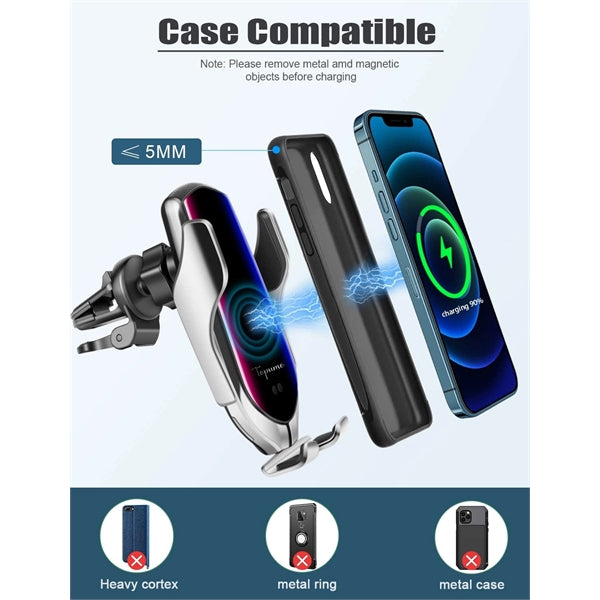 10W Qi Fast Charging Wireless Car Charger
