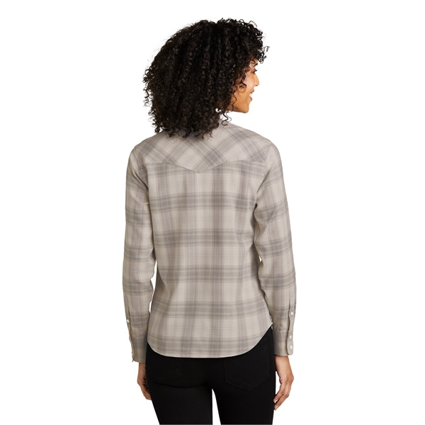 Port Authority Ladies Long Sleeve Ombre Plaid Shirt 4.6 oz.