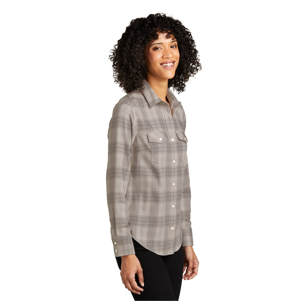 Port Authority Ladies Long Sleeve Ombre Plaid Shirt 4.6 oz.