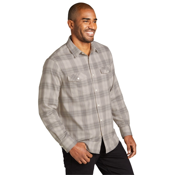 Port Authority Long Sleeve Ombre Plaid Shirt