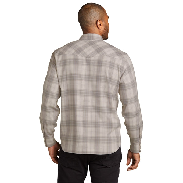 Port Authority Long Sleeve Ombre Plaid Shirt